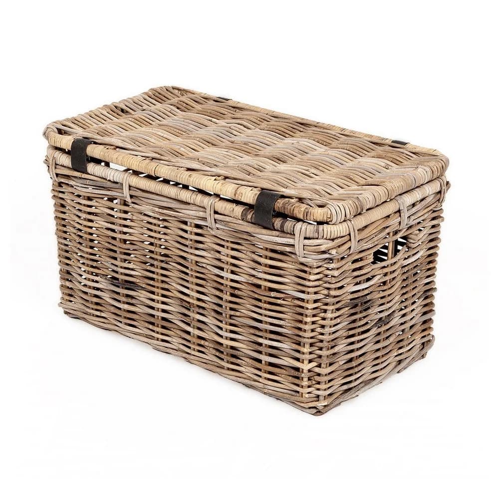LebensWohnArt Truhe Rattan RESSY Grau - Bild 5