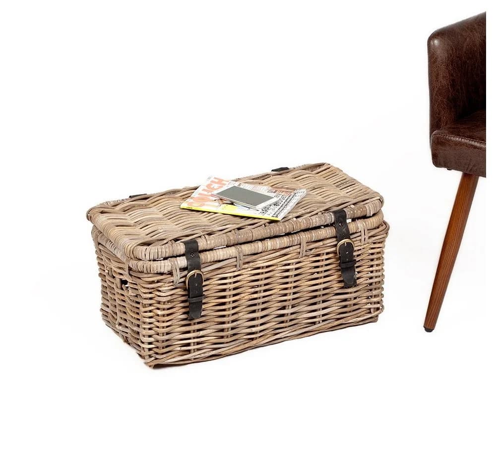 LebensWohnArt Rattan Truhe RESSY Grau - Bild 4