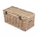 LebensWohnArt Rattan Truhe RESSY Grau Bild 5
