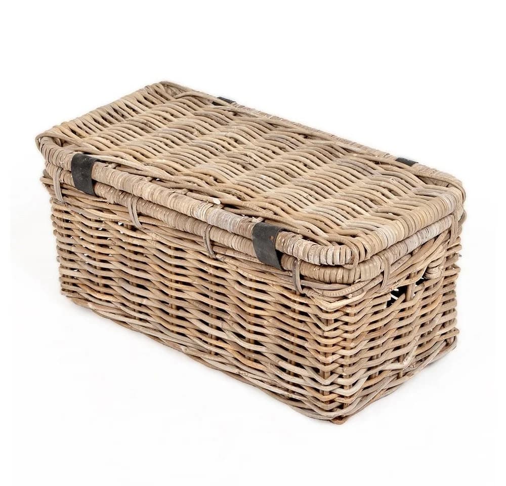 LebensWohnArt Rattan Truhe RESSY Grau - Bild 5