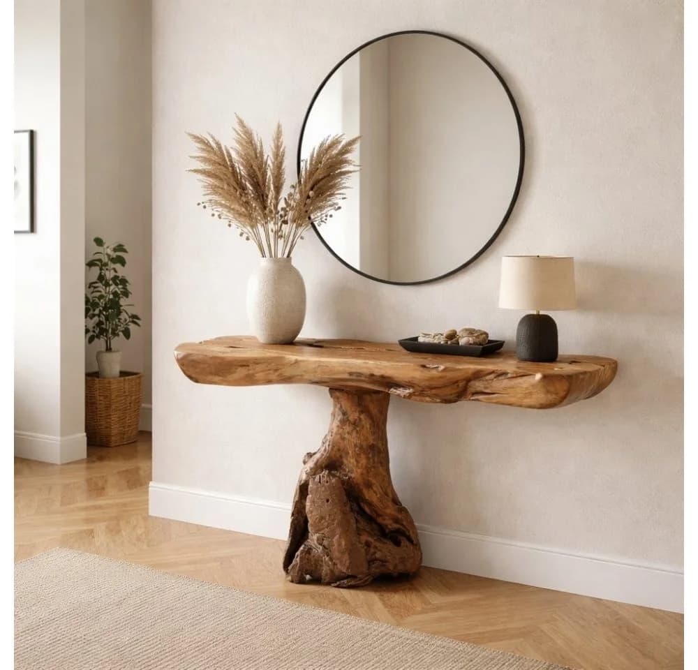 LebensWohnArt Konsolentisch Teak PRIMITIVO Natural ca. 110cm - Bild 2