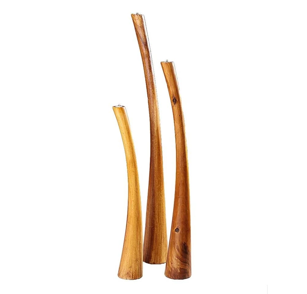 LebensWohnArt Teelichthalter VELA 125cm Natural Suar Kerzenhalter - Bild 2