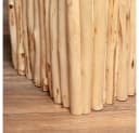 LebensWohnArt Couchtisch Teak NICO Natural inkl. Glasplatte 70x70cm Bild 4