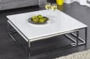 LebensWohnArt Couchtisch 2er Set MENTO Weiss Hochglanz Edelstahl Bild 4