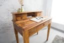 LebensWohnArt Sekretär Palisander Massivholz 90cm Natur Bild 5