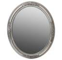 LebensWohnArt Wandspiegel KIRA Oval Silber Barock Bild 1