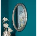 LebensWohnArt Wandspiegel KIRA Oval Silber Barock Bild 3