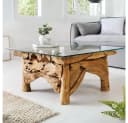 LebensWohnArt Couchtisch SEASIDE 80x80cm Handgefertigt Teak Bild 2