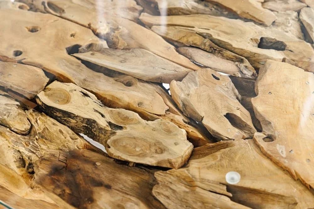 LebensWohnArt Couchtisch SEASIDE 80x80cm Handgefertigt Teak - Bild 3
