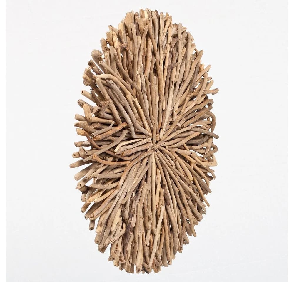 LebensWohnArt Wand-Deko-Objekt BULAT Treibholz Natural Ø 50cm - Bild 4