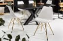 LebensWohnArt Stuhl NORWAY 4er Set Weiss Gold Bild 5