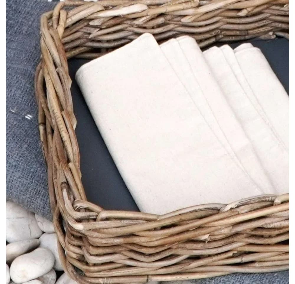 LebensWohnArt Dekotablett VERONA Kubu Grey Rattan - Bild 3