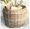 LebensWohnArt Dekokorb GINI Natural Grey Natur Rattan Bild 1