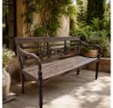 LebensWohnArt Sitzbank CHRISTOS 150cm Teakholz Outdoor Gartenbank Bild 2