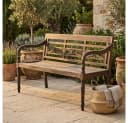 LebensWohnArt Sitzbank CHRISTOS 150cm Teakholz Outdoor Gartenbank Bild 3