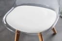 LebensWohnArt Stuhl 4er Set NORWAY transparent weiss Buchenholz Bild 5