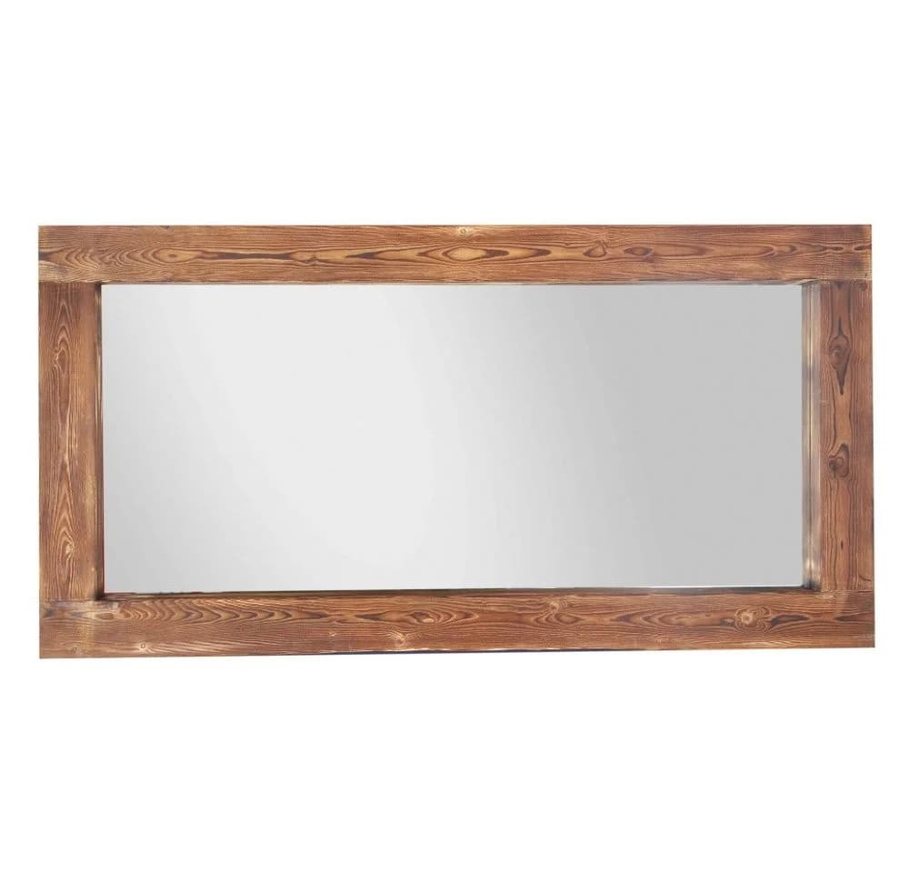 LebensWohnArt Wandspiegel Massivholz-Spiegel HARMONY 180x90cm Pinie geflammt - Bild 4