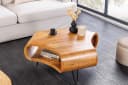 LebensWohnArt Couchtisch LIVE-RANIC 70cm Akazienholz Stauraum Bild 1
