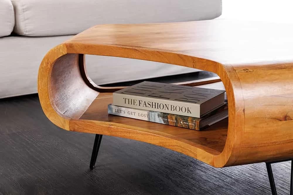 LebensWohnArt Couchtisch LIVE-RANIC 70cm Akazienholz Stauraum - Bild 5