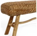 LebensWohnArt Sitzbank CASABLANCA Wasserhyazinth Teakholz Natural Bild 4