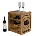 LebensWohnArt Weinregal SURAT Mahagoni massiv rustikal Bild 2