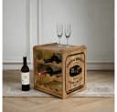 LebensWohnArt Weinregal SURAT Mahagoni massiv rustikal Bild 3