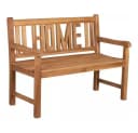 LebensWohnArt HOME Sitzbank Massivholz Teak 120cm Gartenbank Bild 1