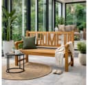 LebensWohnArt HOME Sitzbank Massivholz Teak 120cm Gartenbank Bild 3