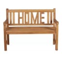LebensWohnArt HOME Sitzbank Massivholz Teak 120cm Gartenbank Bild 4