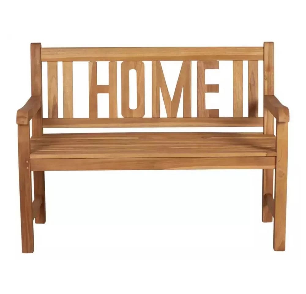 LebensWohnArt HOME Sitzbank Massivholz Teak 120cm Gartenbank - Bild 4