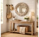 LebensWohnArt Wandspiegel MOSAIK Treibholz Rund Grau-Braun Bild 5
