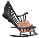 LebensWohnArt Schaukelstuhl SCANDI Teakholz Braun/Schwarz Bild 4