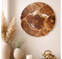LebensWohnArt Wand-Deko Teakholz BAGIAN rund 40 cm Unikat Bild 1