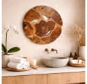 LebensWohnArt Wand-Deko Teakholz BAGIAN rund 40 cm Unikat Bild 2