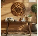 LebensWohnArt Wand-Deko Teakholz BAGIAN rund 40 cm Unikat Bild 3