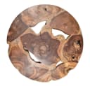 LebensWohnArt Wand-Deko Teakholz rund 60 cm Unikat Bild 3
