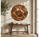 LebensWohnArt Wand-Deko Teakholz rund 60 cm Unikat Bild 4