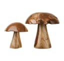 LebensWohnArt Teak-Deko-Pilze 2er Set JAMUR Braun Bild 5