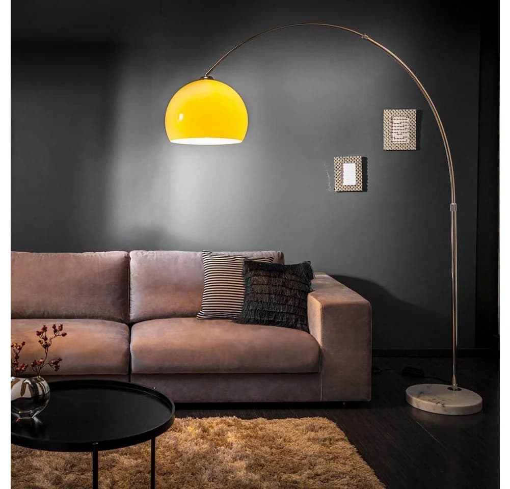 cagü Bogenlampe LUXX Orange mit weißem Marmorfuß höhenverstellbar - Bild 2