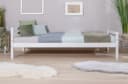 Jugendbett TICAA Weiß Kiefer Massivholz mit Rollrost Bild 2