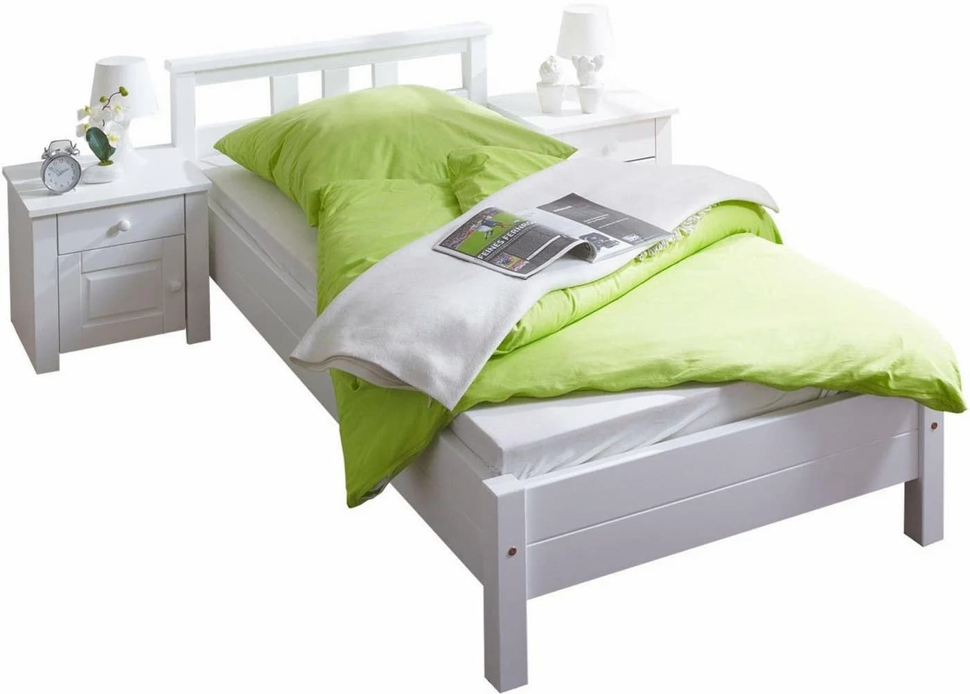 TICAA Merci Futonbett Weiß Kiefer Massivholz - Bild 3