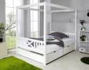 TiCAA Himmelbett Lino Kiefer Weiß Bild 1