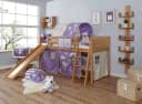 TiCAA Rutschbett Ekki Country Buche Natur Hochbett Bild 1