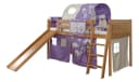 TiCAA Rutschbett Ekki Country Buche Natur Hochbett Bild 2