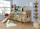 TiCAA Rutschbett Ekki Country Buche Natur Hochbett Kinder Bild 1