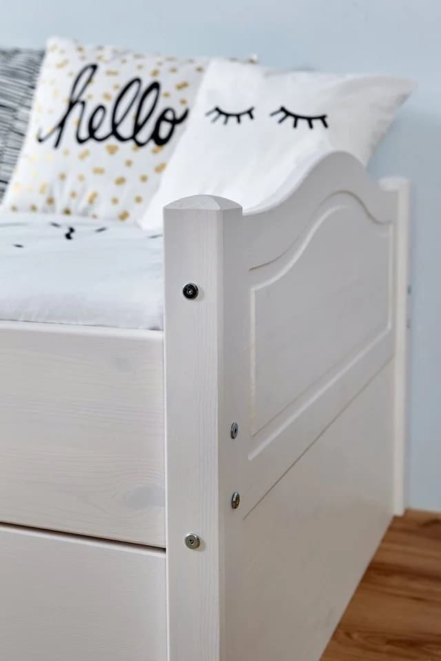 TiCAA Einzelbett Leni Weiß Kiefer Modern - Bild 5