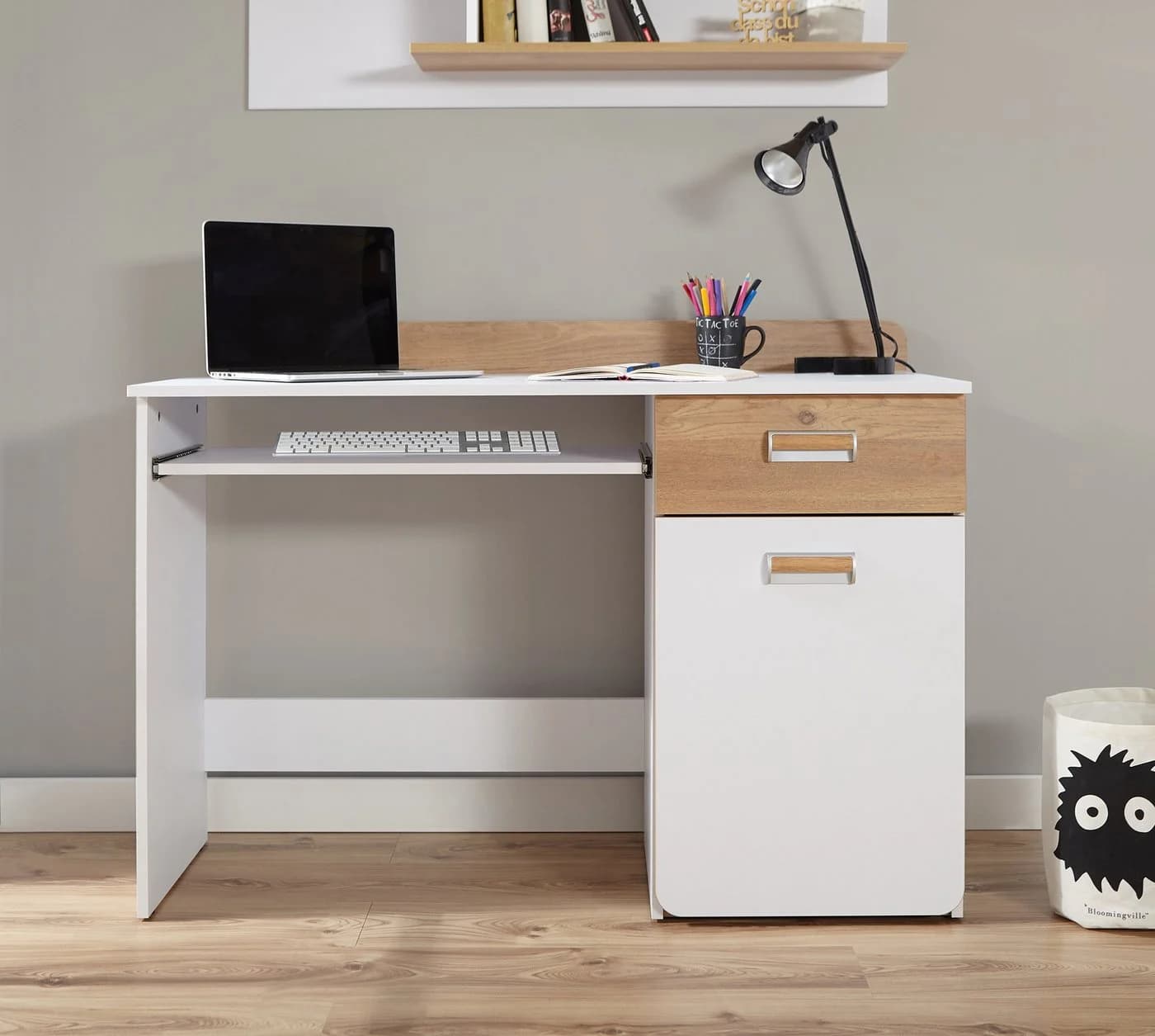 Ticaa Jugendzimmer-Set Lori 6-tlg. Weiß Bett Schrank Schreibtisch - Bild 5