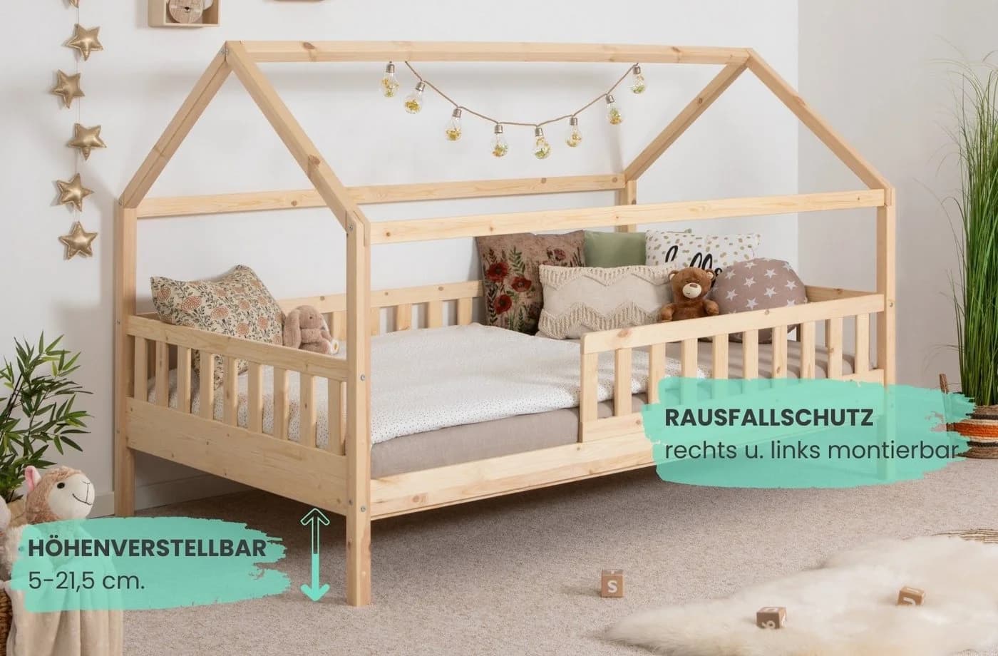 Ticaa Hausbett Kay Kiefer Natur mit Rausfallschutz - Bild 4