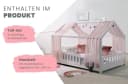 TiCAA Kim Kinderbett Hausbett Massivholz Bild 1