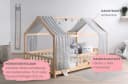 TiCAA Kinderbett Hausbett Kim Skandinavisch Natur Kiefer Bild 4